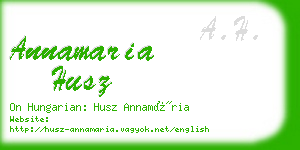 annamaria husz business card